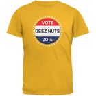 Election Funny Vote Deez Nuts 2016 Gold Adult T-Shirt