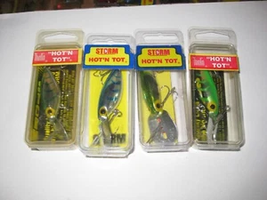 5 Storm Hot N Tot Pre Rapala Different Metalic Herringbone Colors Crankbait NIB - Picture 1 of 3