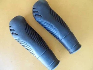 *New Pair of Black Rubber Handlebar Grips Mountain Road Track Bike Bicycle Grip - Picture 1 of 1