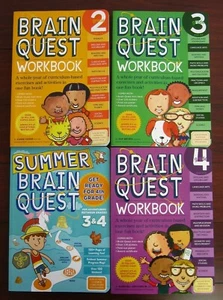 Brain Quest Arbeitsbuch Menge 4 Klassen 2, 3 & 4 Kinder Hausschule Bildung Bücher - Bild 1 von 3