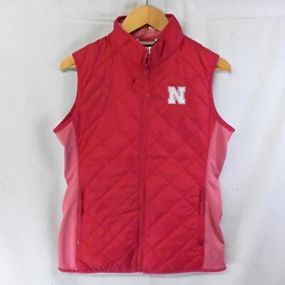 Nebraska Cornhuskers Womens Small Cutter Buck Spark Quilted Jacket Puffer Vest - Image 1 of 4
