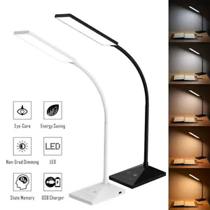Kootion Schreibtischlampe Tischlampe Nachttischlampe LED Touch Dimmbar USB Port - Bild 1 von 15