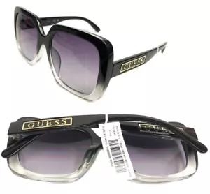 Neu GUESS GO00003 Damen-Sonnenbrille schwarz-klar/grau Übergröße 75 $ - Bild 1 von 10