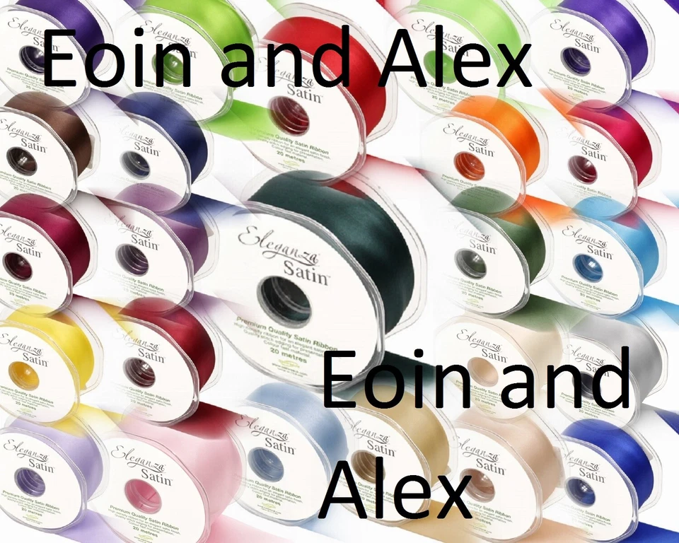 OAKTREE ELEGANZA 38mm Eleganza SATIN Double FACED SIDED TYING RIBBON FULLROLL Floral Wedding,