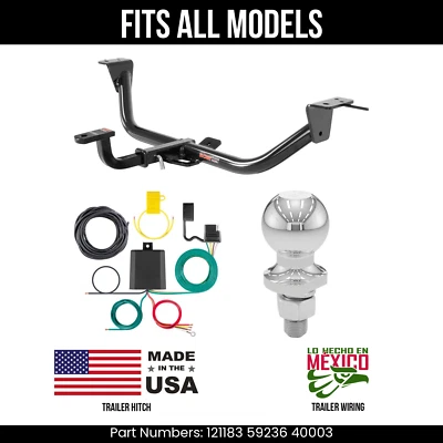 Enganche de remolque para Kia Cadenza 14-20 cableado de 4 clavijas bola de 2" se adapta a todos los remolques Curt 3,5 k Foto 1 de 4