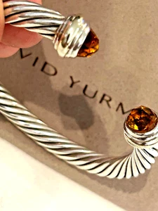 D. YURMAN 14KT.&.925-7,0m CLASSIC CABLE-w-CITRIN & 14kt ENDEN -WGT-43,7grm-UHB-1 - Bild 1 von 7