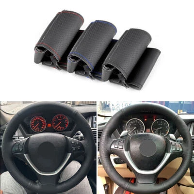 Steering Wheel Leather Cover For BMW X5 E70 06-13 X6 E71 2008-2014 E72 2009 2010 - image 1 of 4
