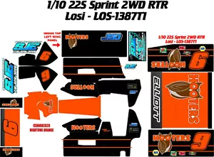 TEAM LOSI 22S  1X10 SPRINT LOS-1387T1  CELLNO 2020 DECAL WRAP KIT - Picture 1 of 4