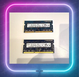 LAPTOP RAM - Two x 4GB 1Rx8 PC3L-12800S-11-13-B4 - DDR3L SODIMM 1600MHz (HYNIX) - Picture 1 of 2