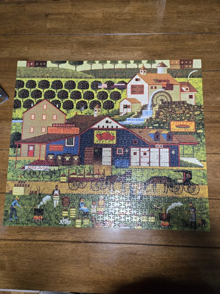 Rompecabezas Charles Wysocki para fabricantes de mantequilla de manzana 1000 piezas COMPLETO Americana Foto 1 de 4