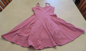 American Eagle Outfitters Kleid XXS Baumwolle ärmellos rosa mit blauen Streifen - Bild 1 von 4