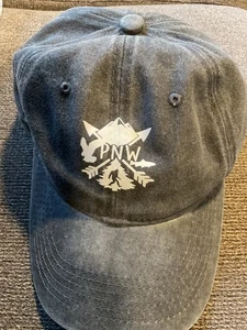 PNW Bigfoot Distressed Grey Adjustable 100% Cotton Cap New - Picture 1 of 5