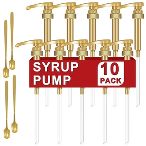 10 Packungen Kaffeesirup Pumpspender, passend für 25,4 Oz/750 ml Kaffee Aroma Sirup B - Bild 1 von 7