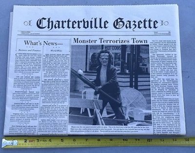 Saban's Beetleborgs Metallix Original TV Show Prop Son Of Frankenbeans Newspaper - Image 1 of 4