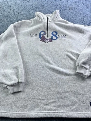 Pullover polar con cremallera en cuarto de tigre de Disney Store blanco roto. Algunos puntos pequeños Foto 1 de 4