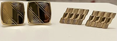 1 Par de Gemelos Hombre Marca Foster Tono Dorado Foto 1 de 4