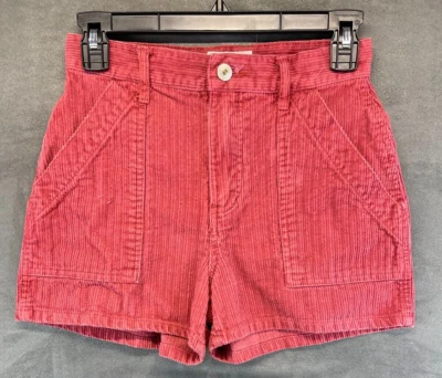 Pantalones Cortos Exhilaration - Rojo - Pana - Frente Plano - Pantalones Calientes - Sin Etiqueta (739) Foto 1 de 4