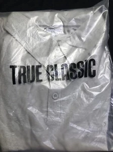 True Classic Men’s Grey Sz Med Button Collar Shirt Clearance T Shirt New - Picture 1 of 1
