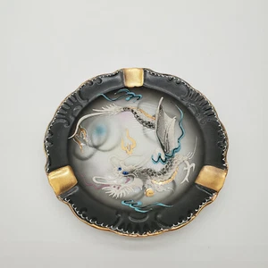 Vintage Fleetwood Porcelain Ashtray with Raised Dragon Design - Picture 1 of 8