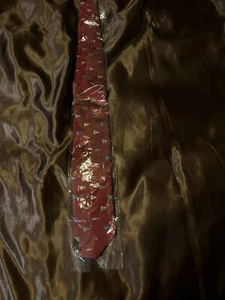 100% Red Silk Tie By Atlas Design - Picture 1 of 5