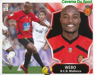 PIERRE WEBO CAMEROON RCD.MALLORCA STICKER EAST LEAGUE 2009 PANINI