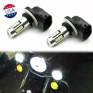 881 Xenon White LED Passing Spot Lights Bulbs For Harley Davidson Electra Glide - Bild 1 von 11