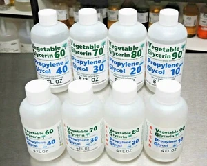 4 AND 8 OZ - VG PG BLENDS - VARIETY PACK - VEGETABLE GLYCERIN PROPYLENE GLYCOL - Picture 1 of 9