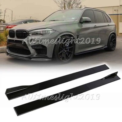 For BMW F15 X5 F85 X5M F16 X6 2015-19 Side Skirts Extension Splitter Spoiler Lip Foto 1 de 4