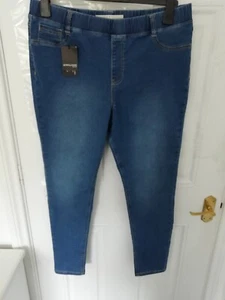 JD Williams Denim Gr. 18 Skinny Jeggings Blau Stretchig Pull On Jeans Neu Tasche - Bild 1 von 9