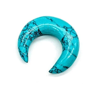 Turquoise Organic Stone  Septum  Pinchers, size 12g to 5/8''and custom Available - Image 1 of 4