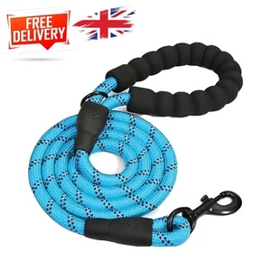 5ft Heavy Duty Dog Lead Rope With Soft Padded Anti - Slip Handle , Reflective - Picture 1 of 8