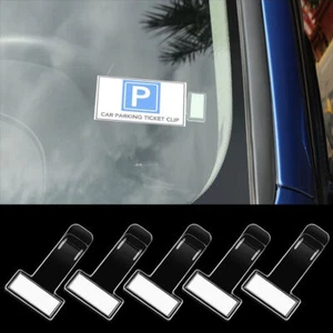Clip Porta Permesso Parcheggio Auto Adesivo Parabrezza Clip Finestra Accessori - Foto 1 di 13