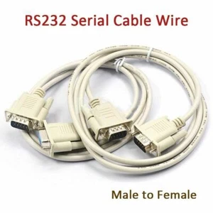 RS232 Serial Cable Wire 1.5m DB9 Converter Port Cable Wire 9 Pin Male to Female - Picture 1 of 3