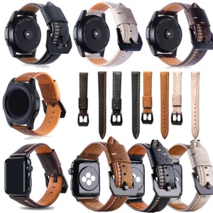 Genuine Leather Wrist Watch Band Strap For Apple Watch iWatch Series 7 6 5 4 3 2 - Picture 1 of 30