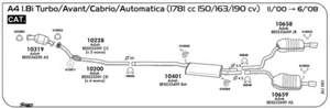 MARMITTA POSTERIORE PER AUDI A4 8EC - 8ED 1.8i Turbo/Avant/Auto 1781 cc 163 cv 1 - Imagen 1 de 1