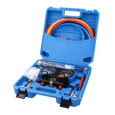 RRRRADIO Klimaanlage Manometer Klimaservicegerät Monteurhilfe Klima Kältemittel R134A KFZ