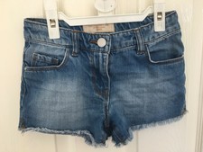GIRLS NEXT BLUE DENIM SHORTS  AGE 7 YEARS/122CM EXCELLENT CONDITION 