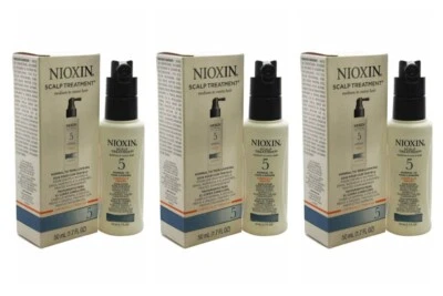 3 Nioxin 5 SCALP TREATMENT Thinning Hair Loss CHEMICALLY TREATED 1.7oz x 3=5.1oz - Image 1 of 2