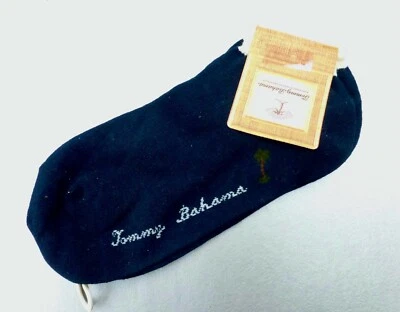 Meias femininas Tommy Bahama pretas corte baixo tornozelo curto 9 - 11 EUA palma solitária  - Imagem 1 de 4