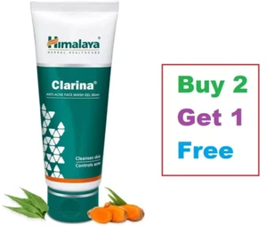 Himalaya CLARINA ANTI ACNE FACE WASH GEL 1 Tube 60ml FREE SHIP BUY 2 GET 1 FREE - Picture 1 of 7