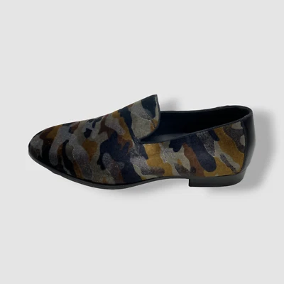 Mocassim Masculino Magnanni Marrom/Cinza Jareth Camuflado Veludo Tamanho 9 $398 - Imagem 1 de 4