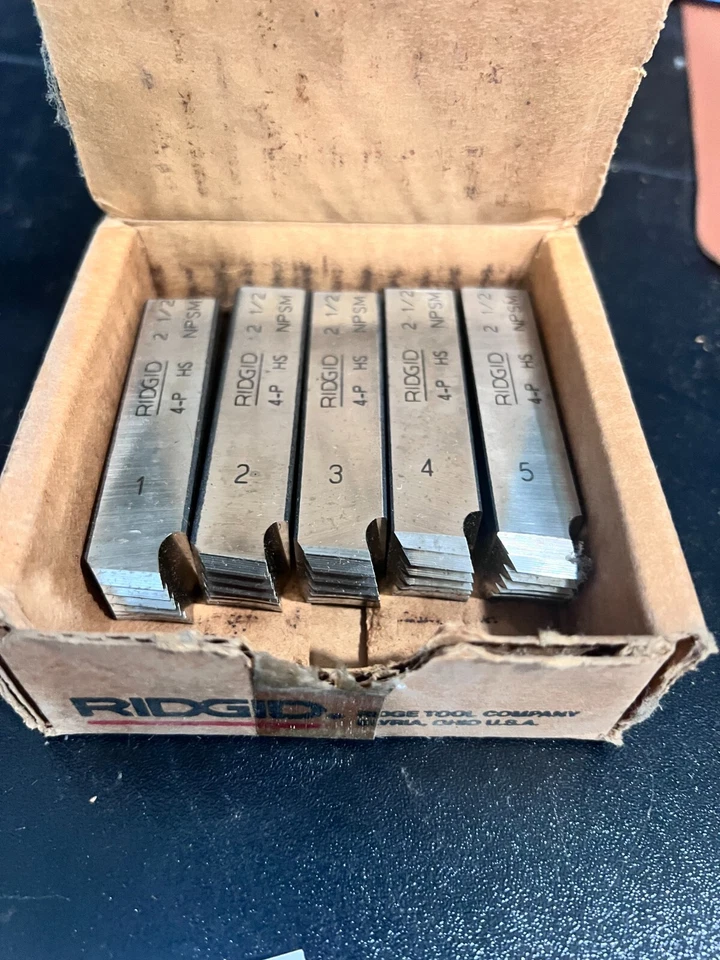 Ridgid 2 1/2   4-P HS NPSM Pipe Threading Replacement Die Set of 5 - Image 1 of 4
