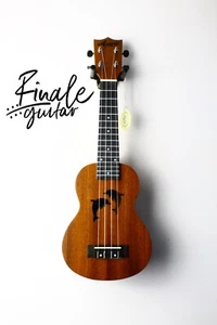 Aiersi SU021D Mahogany Soprano Ukulele with full, sweet tone & dolphin soundhole - Picture 1 of 6