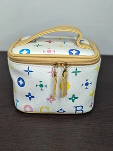 Allegro Pacific Travel Cosmetic Makeup Bag w/ Mirror Colorful Alphabet Design - Picture 1 of 8