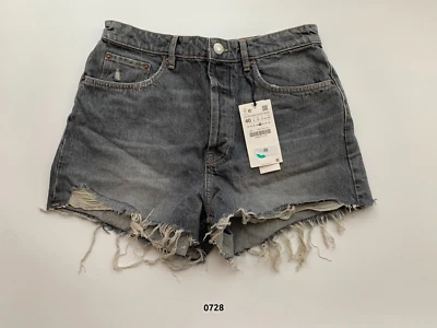 Pantalones Cortos H&M US8 Para Mujer Tiro Alto Gris Denim Lavado Nuevos con Etiquetas Precio de Venta sugerido por el fabricante 39,90 USD Foto 1 de 4