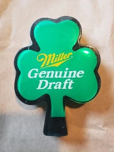 Miller Original Fassbier Vintage Kleeblatt Kleeblatt Kunststoff Zapfhahn Griff Knopf oben - Bild 1 von 6