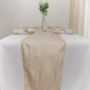 Beige Taffeta Table Runners - Picture 1 of 4