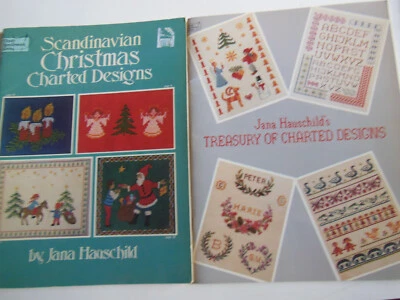 2 Vintage Jana Hauschild's Cross Stitch Pattern Books - Image 1 of 4