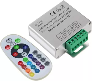 DC 12V-24V 18A LED Lights Controller 24Key RGB Remote Controller for 3528 5050 R - Picture 1 of 12