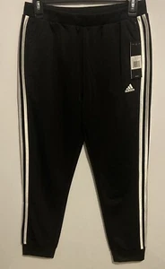 ADIDAS jogger lounge pants  black 3 striped Girls Size Large 14+ NWT - Picture 1 of 2